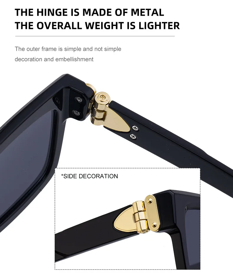 Square Modern Style Classic Style Geometric Pc Full Frame Men's Sunglasses display picture 10
