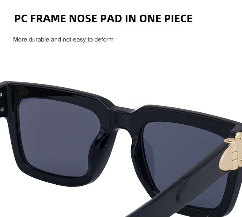 Carré Style Moderne Style Classique Géométrique Pc Plein Cadre Hommes De Lunettes De Soleil display picture 11