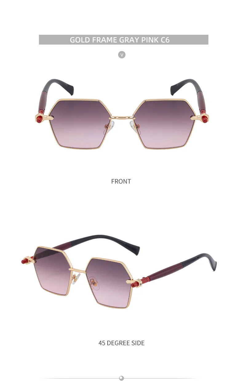 Polygon Modern Style Classic Style Geometric Pc Full Frame Men's Sunglasses display picture 20