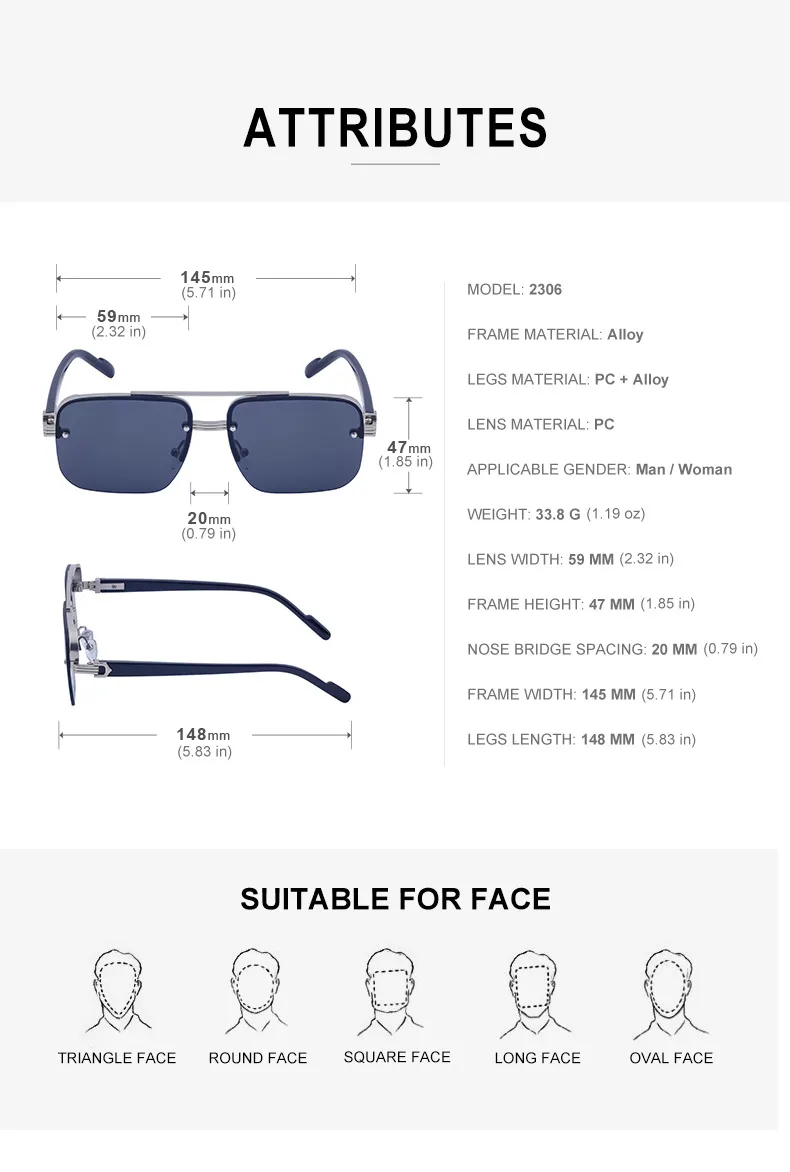Square Streetwear Geometric Pc Full Frame Women's Sunglasses display picture 10