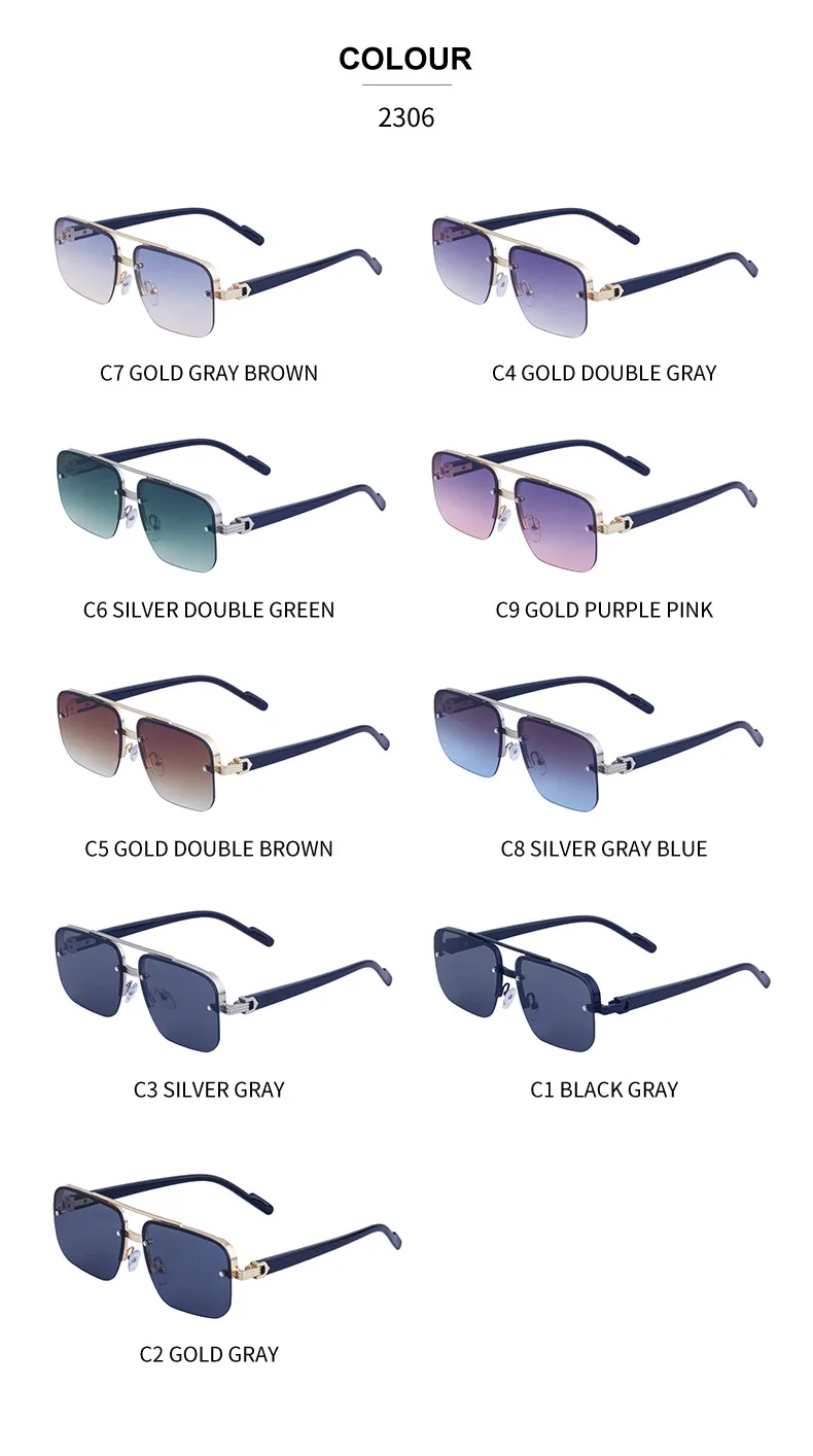Square Streetwear Geometric Pc Full Frame Women's Sunglasses display picture 11