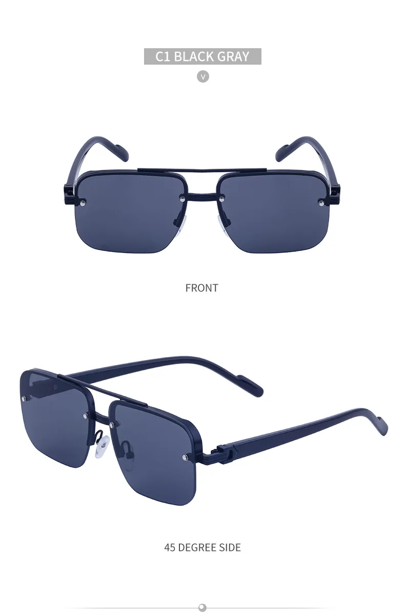 Square Streetwear Geometric Pc Full Frame Women's Sunglasses display picture 13