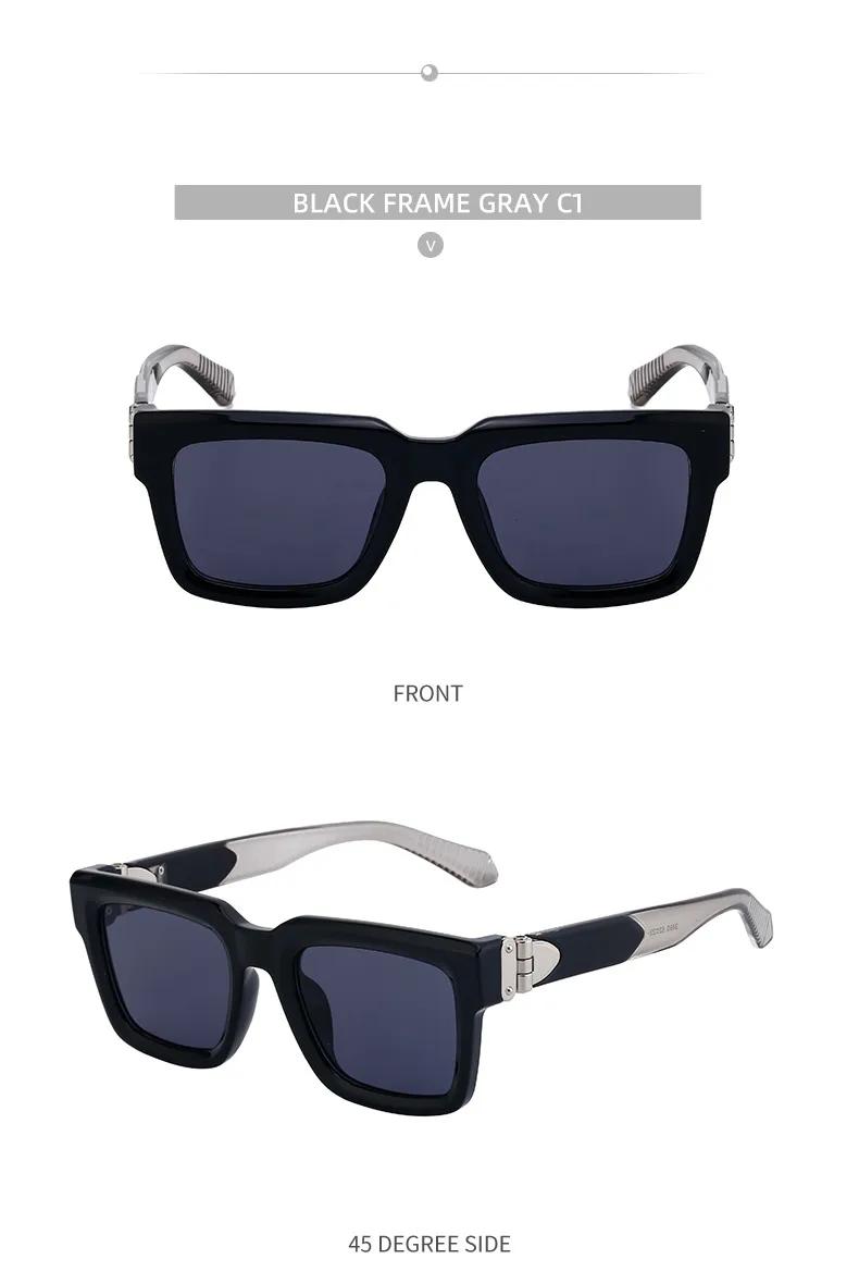 Carré Style Moderne Style Classique Géométrique Pc Plein Cadre Hommes De Lunettes De Soleil display picture 16