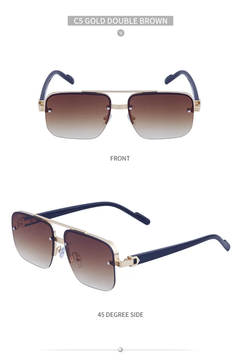 Square Streetwear Geometric Pc Full Frame Women's Sunglasses display picture 15