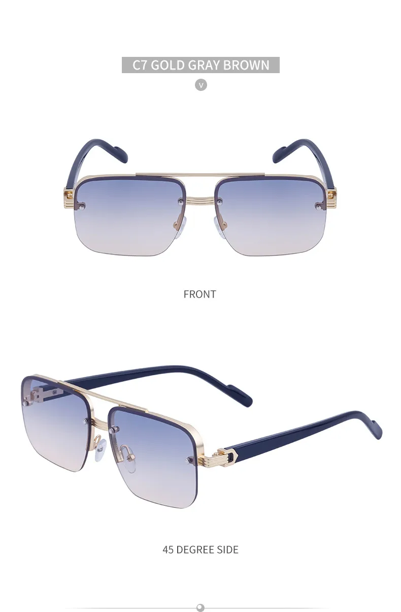 Square Streetwear Geometric Pc Full Frame Women's Sunglasses display picture 19
