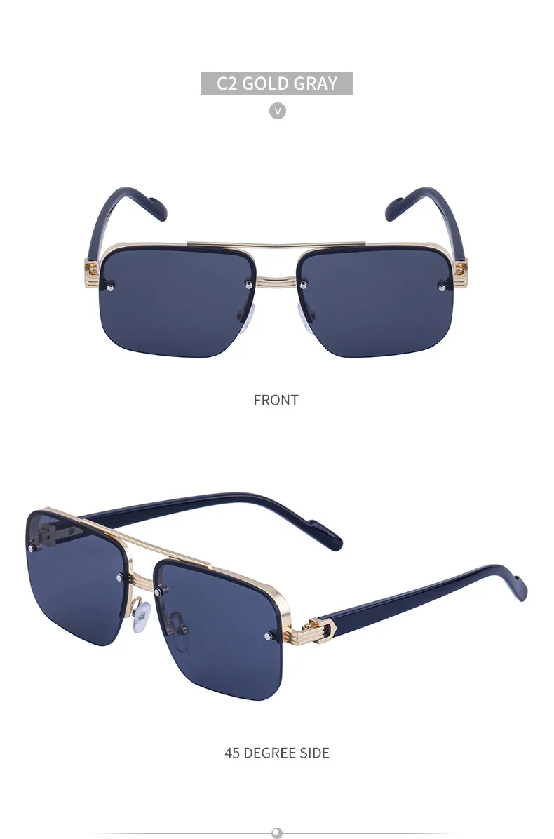 Square Streetwear Geometric Pc Full Frame Women's Sunglasses display picture 20