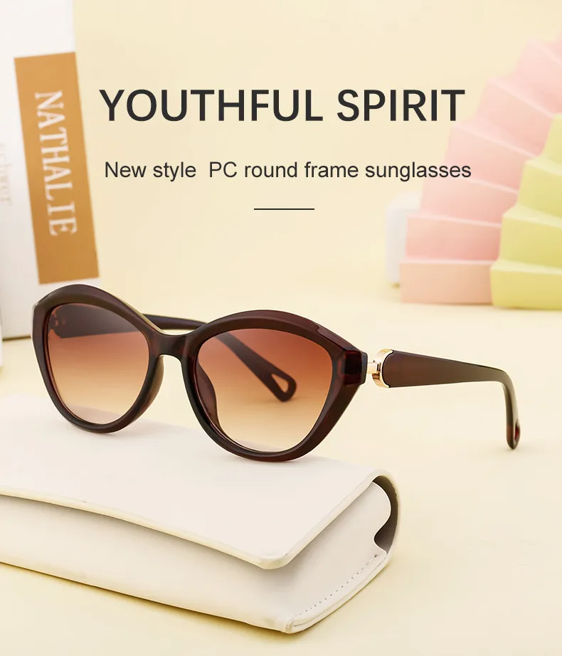 Oeil De Chat Style Vintage Style Classique Géométrique Pc Plein Cadre Femmes De Lunettes De Soleil display picture 1