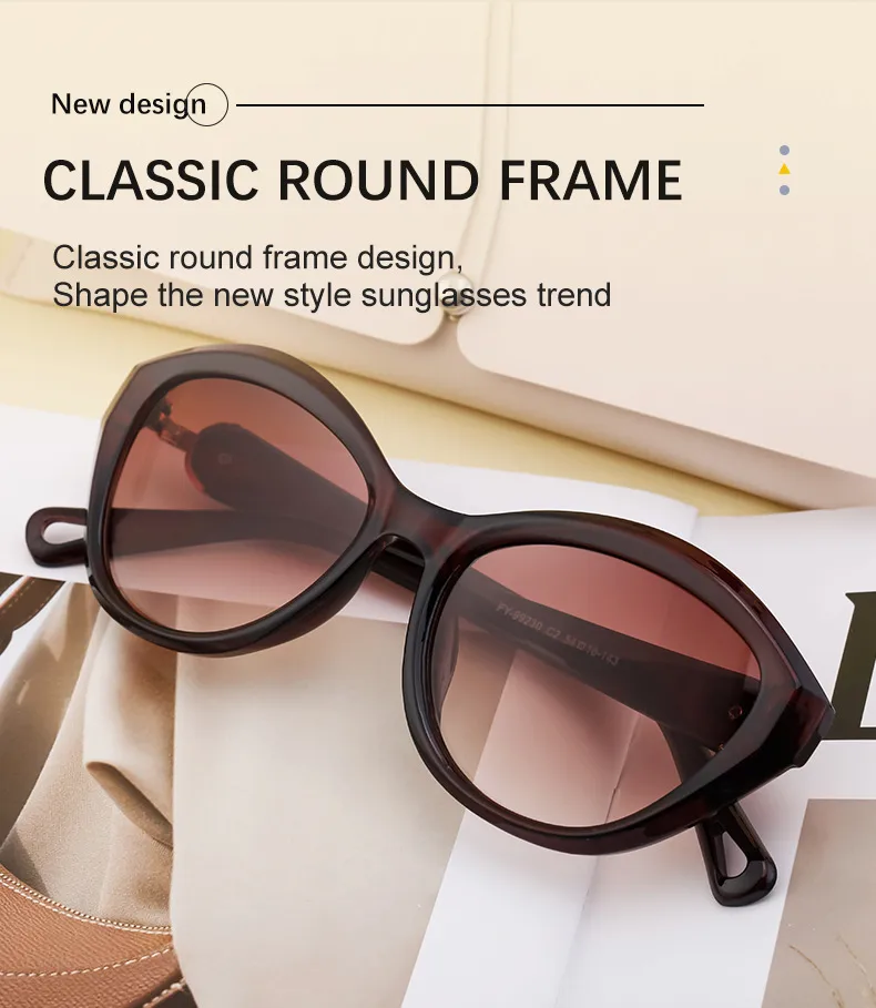 Oeil De Chat Style Vintage Style Classique Géométrique Pc Plein Cadre Femmes De Lunettes De Soleil display picture 2