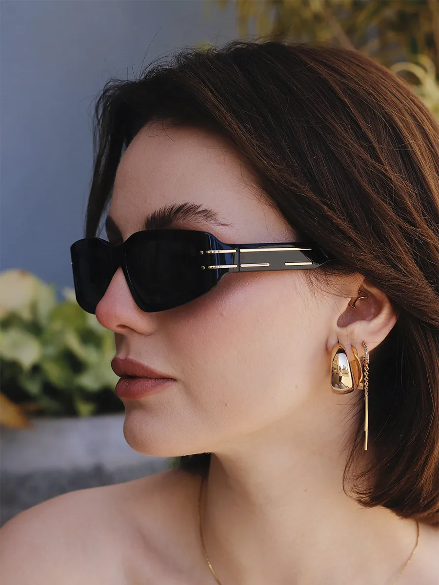 Miroir De Forme Spéciale Vacances Style Moderne Géométrique Pc Plein Cadre Femmes De Lunettes De Soleil display picture 4