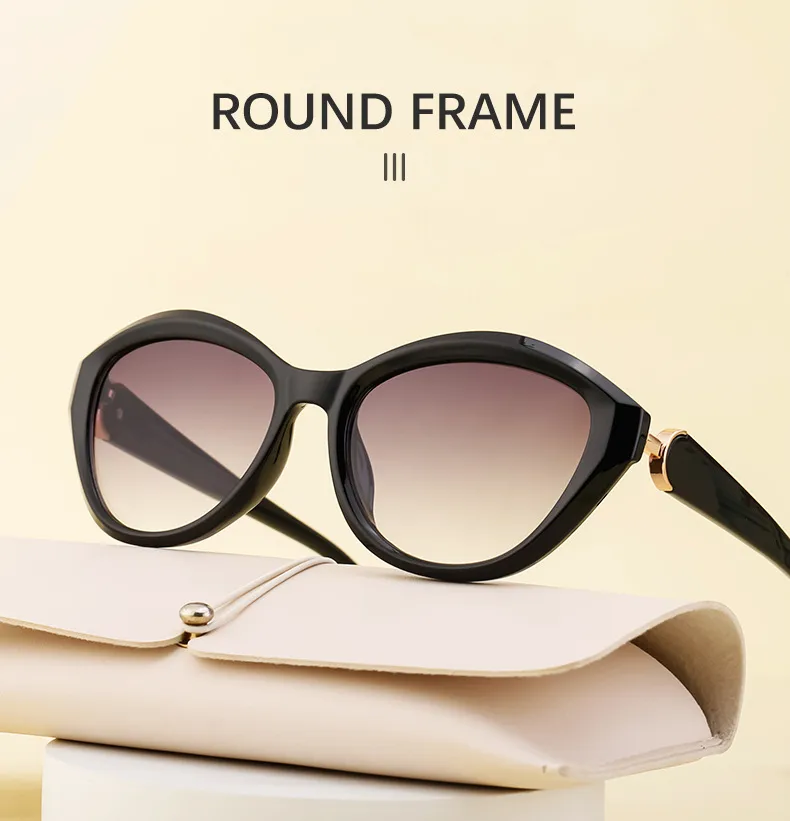 Ojo De Gato Estilo Vintage Estilo Clásico Geométrico Ordenador Personal Fotograma Completo Gafas De Sol Mujer display picture 5