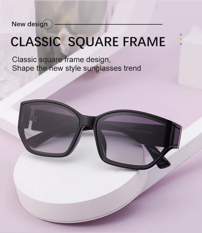 Square Modern Style Classic Style Geometric Pc Full Frame Women's Sunglasses display picture 2