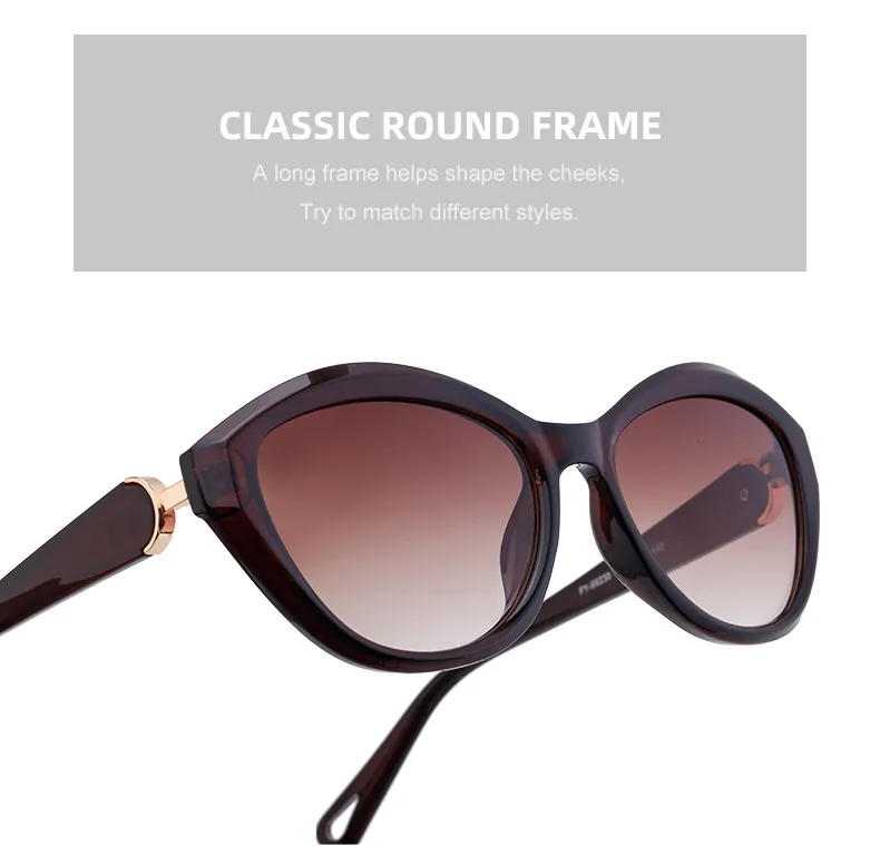 Oeil De Chat Style Vintage Style Classique Géométrique Pc Plein Cadre Femmes De Lunettes De Soleil display picture 7