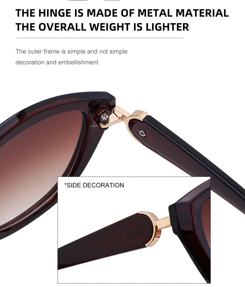 Oeil De Chat Style Vintage Style Classique Géométrique Pc Plein Cadre Femmes De Lunettes De Soleil display picture 9