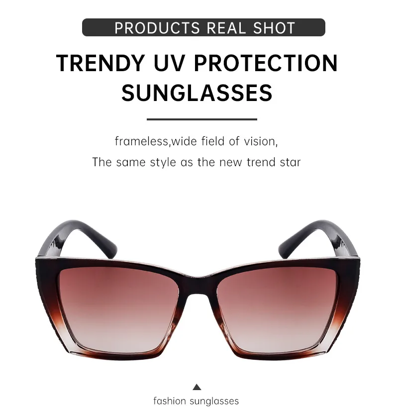 Carré Style Moderne Géométrique Pc Plein Cadre Femmes De Lunettes De Soleil display picture 6