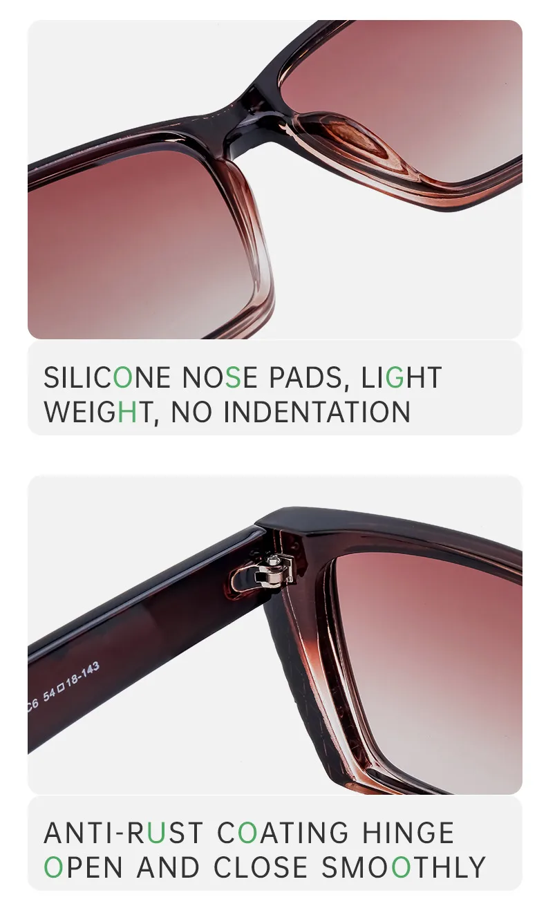 Cuadrado Estilo Moderno Geométrico Ordenador Personal Fotograma Completo Gafas De Sol Mujer display picture 8