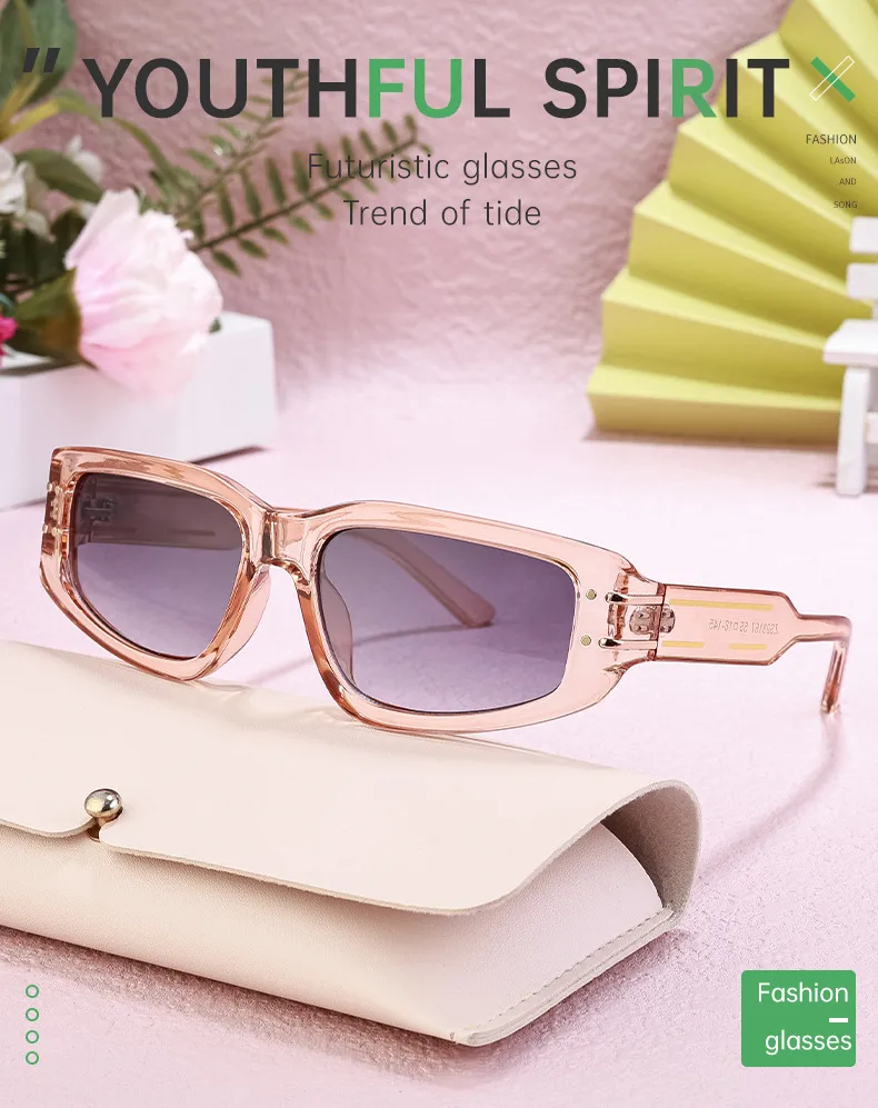 Special-Shaped Mirror Vacation Modern Style Geometric Pc Full Frame Women's Sunglasses display picture 8