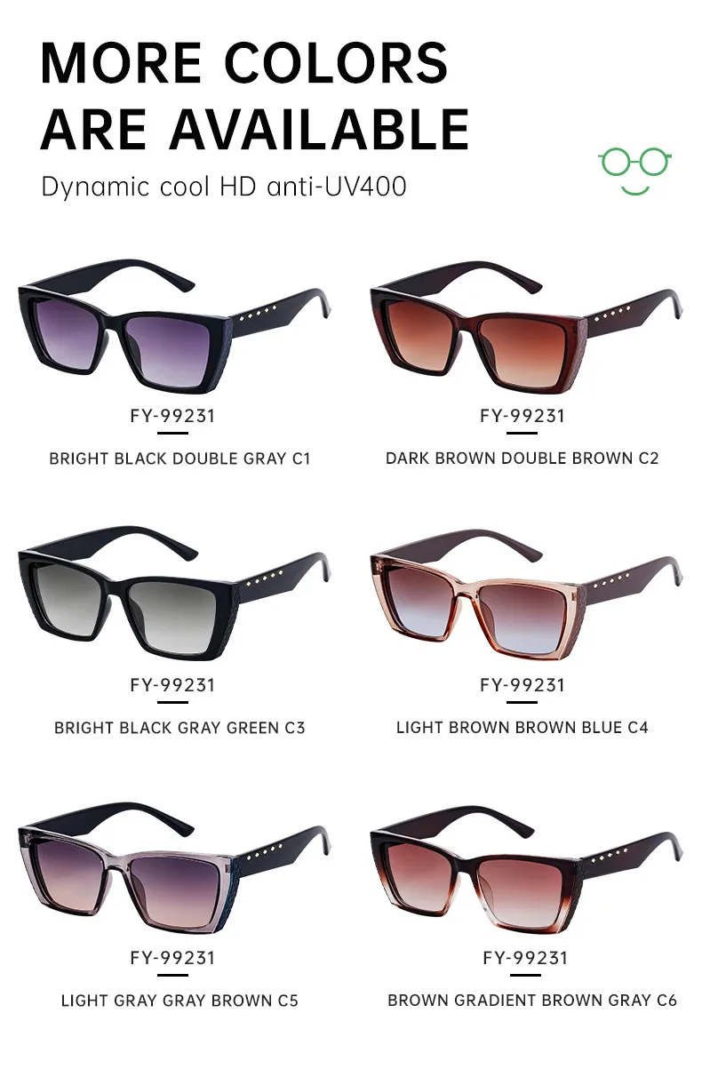Carré Style Moderne Géométrique Pc Plein Cadre Femmes De Lunettes De Soleil display picture 9