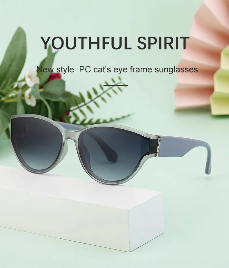 Cat Eye Classic Style Geometric Pc Full Frame Women's Sunglasses display picture 1