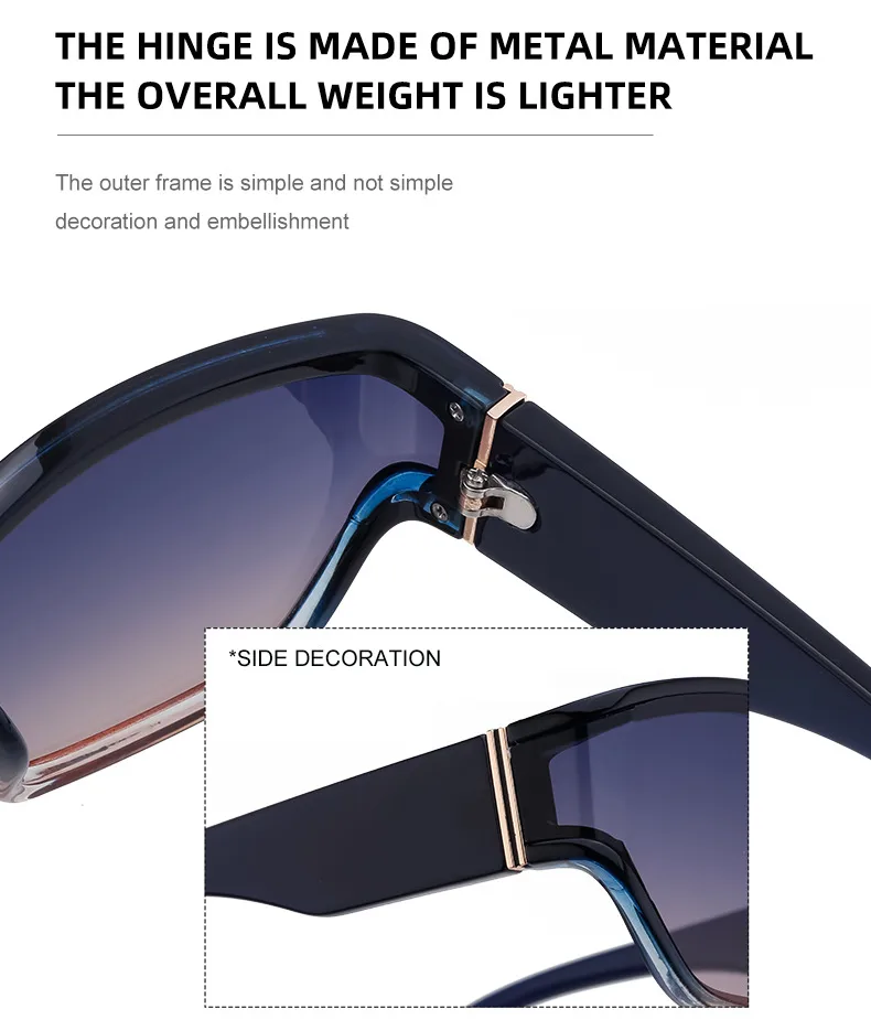 Square Modern Style Classic Style Geometric Pc Full Frame Women's Sunglasses display picture 9