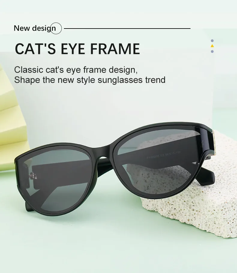 Cat Eye Classic Style Geometric Pc Full Frame Women's Sunglasses display picture 2