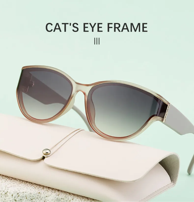 Cat Eye Classic Style Geometric Pc Full Frame Women's Sunglasses display picture 5