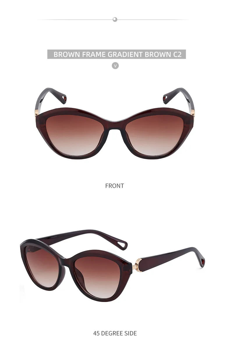 Oeil De Chat Style Vintage Style Classique Géométrique Pc Plein Cadre Femmes De Lunettes De Soleil display picture 15