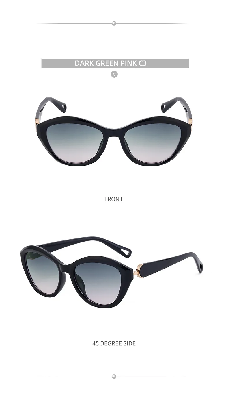 Oeil De Chat Style Vintage Style Classique Géométrique Pc Plein Cadre Femmes De Lunettes De Soleil display picture 16