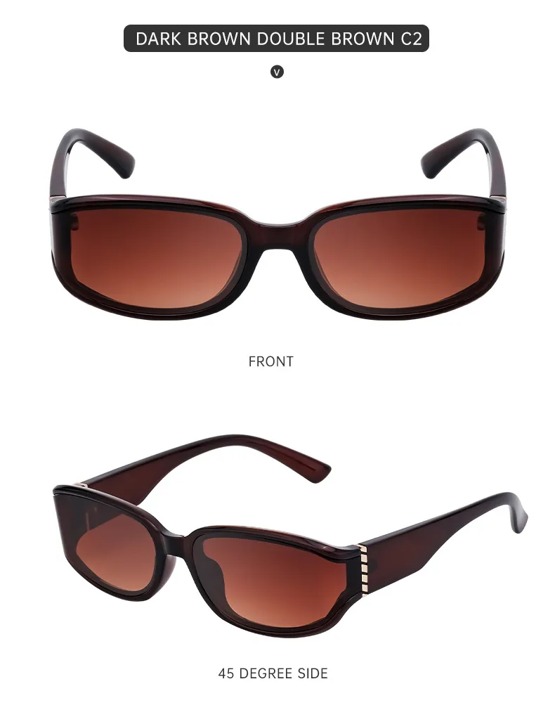 Square Vintage Style Geometric Pc Full Frame Women's Sunglasses display picture 5