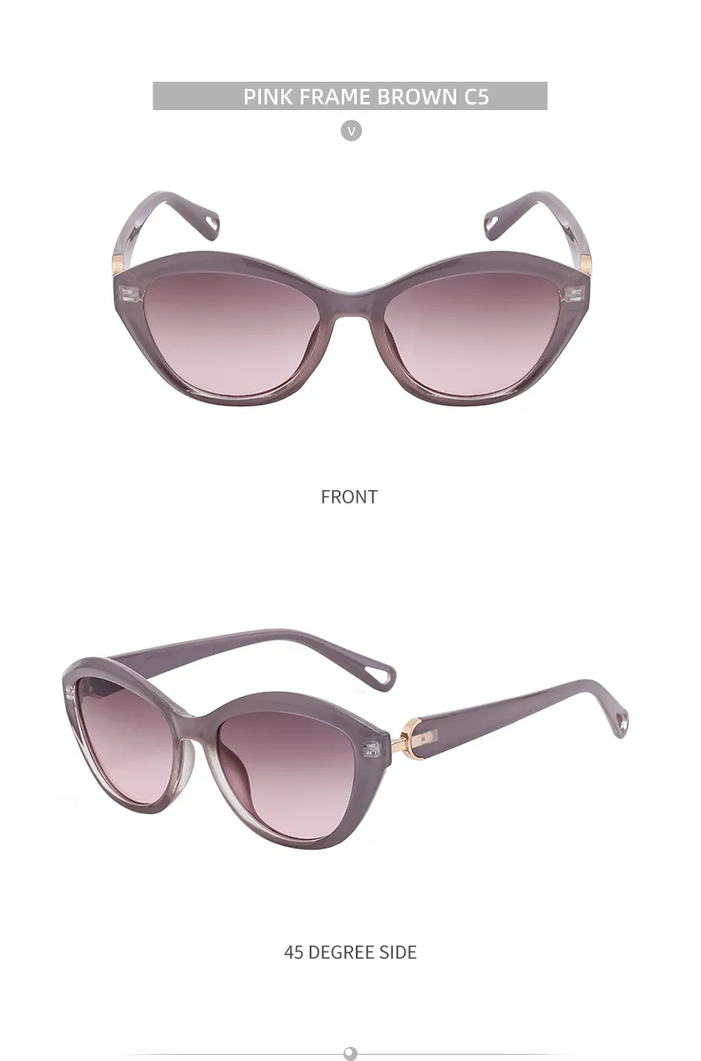 Oeil De Chat Style Vintage Style Classique Géométrique Pc Plein Cadre Femmes De Lunettes De Soleil display picture 18