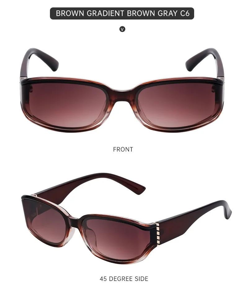 Square Vintage Style Geometric Pc Full Frame Women's Sunglasses display picture 9