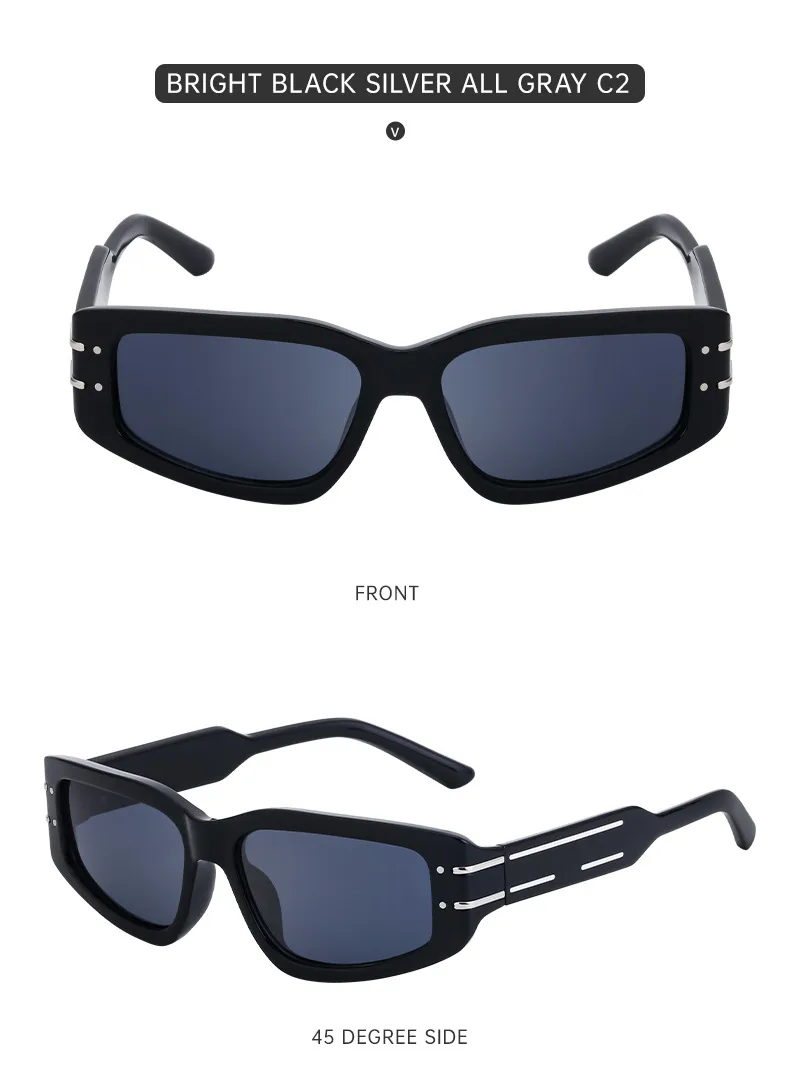 Special-Shaped Mirror Vacation Modern Style Geometric Pc Full Frame Women's Sunglasses display picture 14