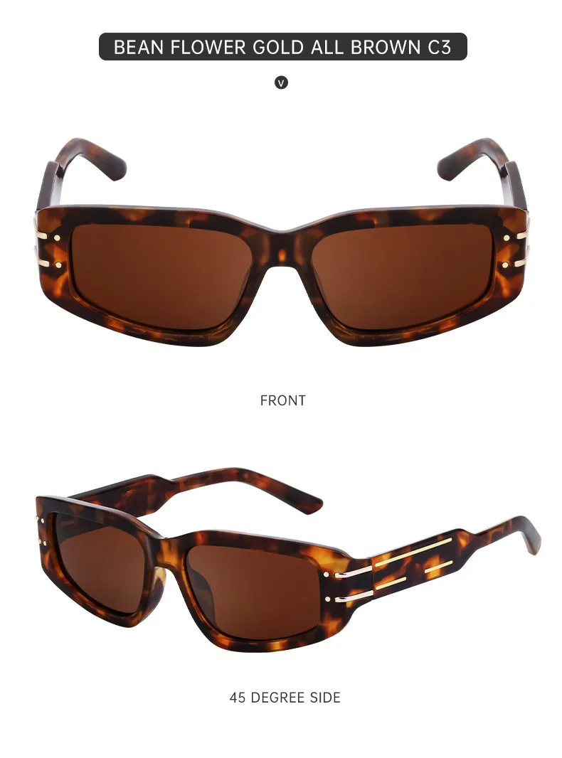 Special-Shaped Mirror Vacation Modern Style Geometric Pc Full Frame Women's Sunglasses display picture 15