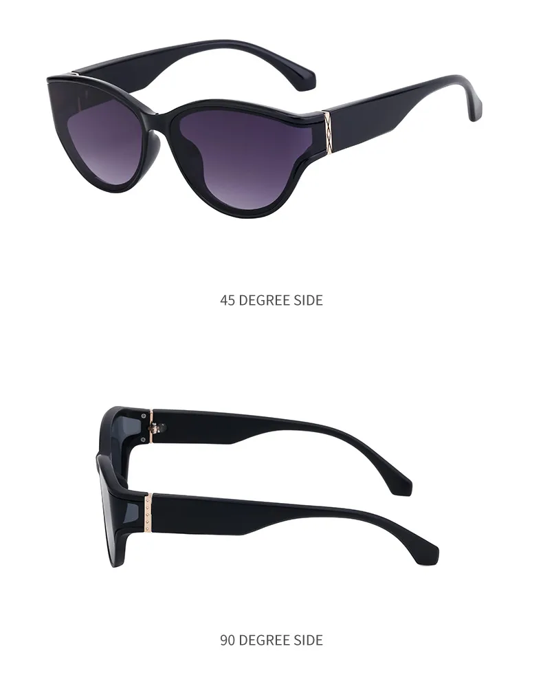 Oeil De Chat Style Classique Géométrique Pc Plein Cadre Femmes De Lunettes De Soleil display picture 8