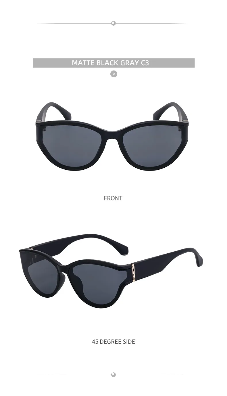 Cat Eye Classic Style Geometric Pc Full Frame Women's Sunglasses display picture 10