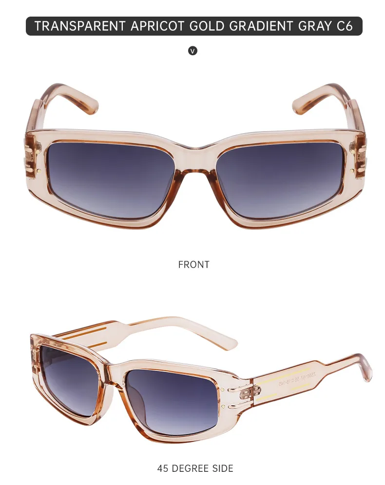 Special-Shaped Mirror Vacation Modern Style Geometric Pc Full Frame Women's Sunglasses display picture 18