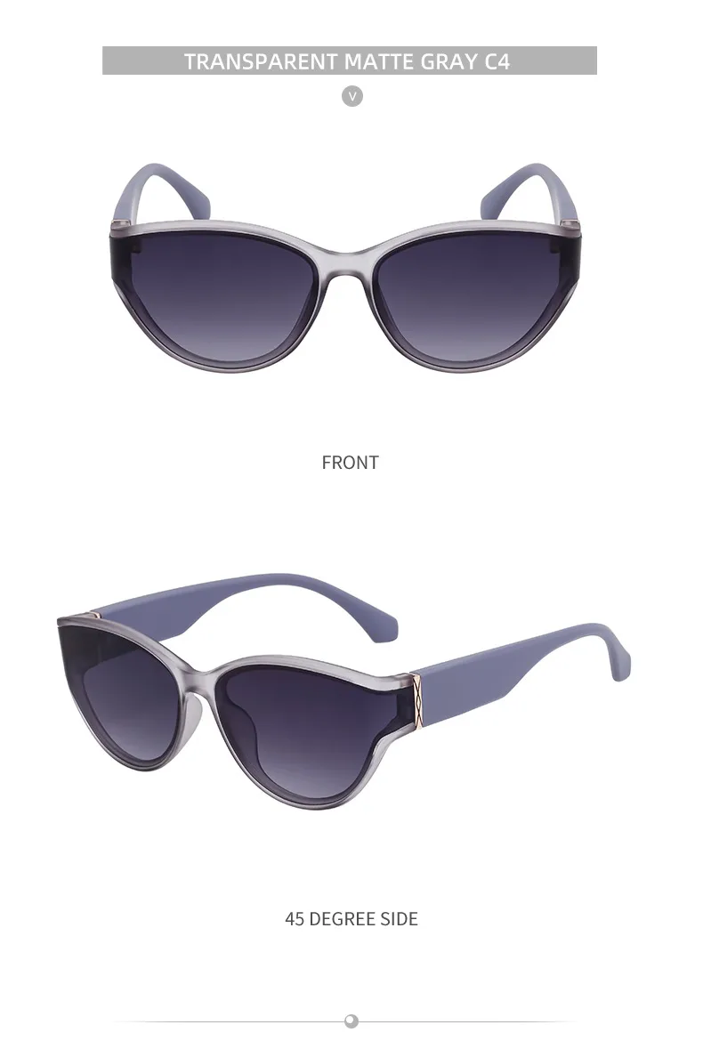 Cat Eye Classic Style Geometric Pc Full Frame Women's Sunglasses display picture 11