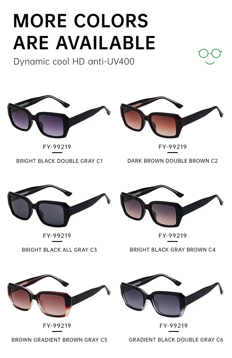Carré Vêtement De Rue Commuer Couleur Unie Pc Plein Cadre Femmes De Lunettes De Soleil display picture 9