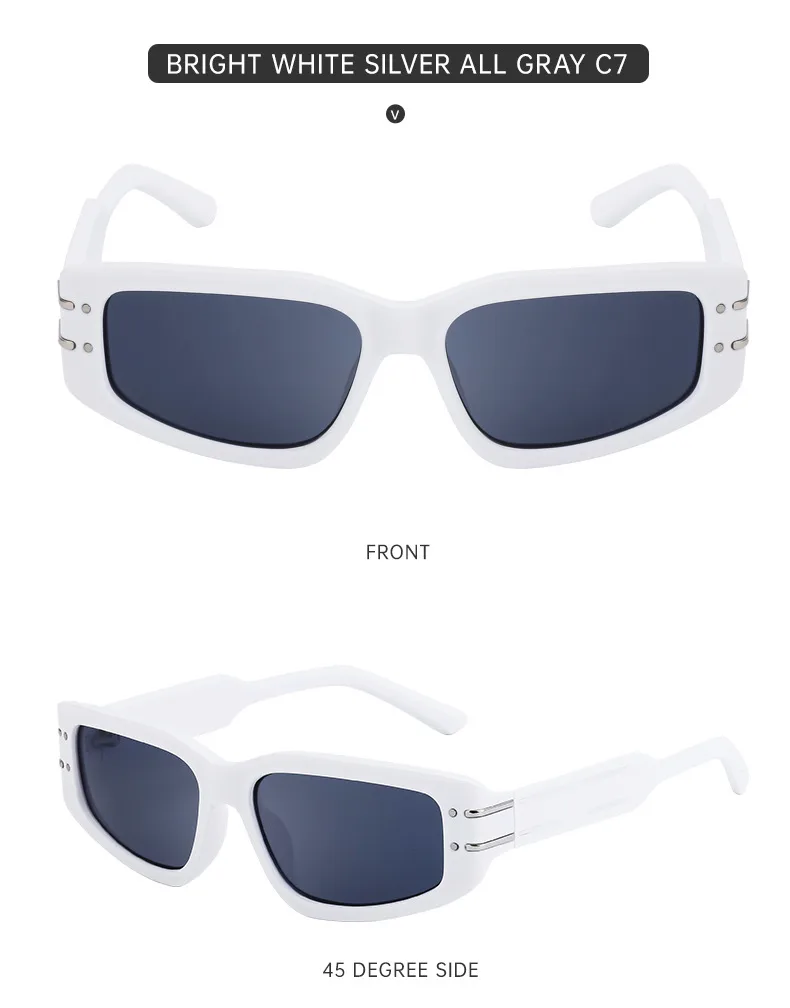 Special-Shaped Mirror Vacation Modern Style Geometric Pc Full Frame Women's Sunglasses display picture 19