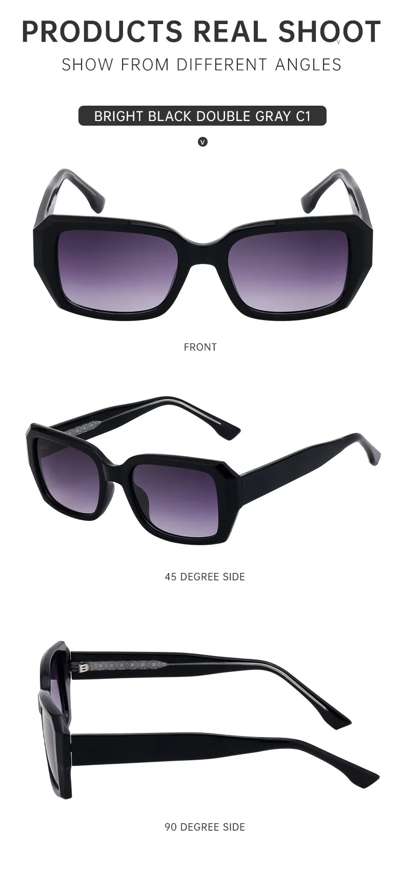 Square Streetwear Commute Solid Color Pc Full Frame Women's Sunglasses display picture 11