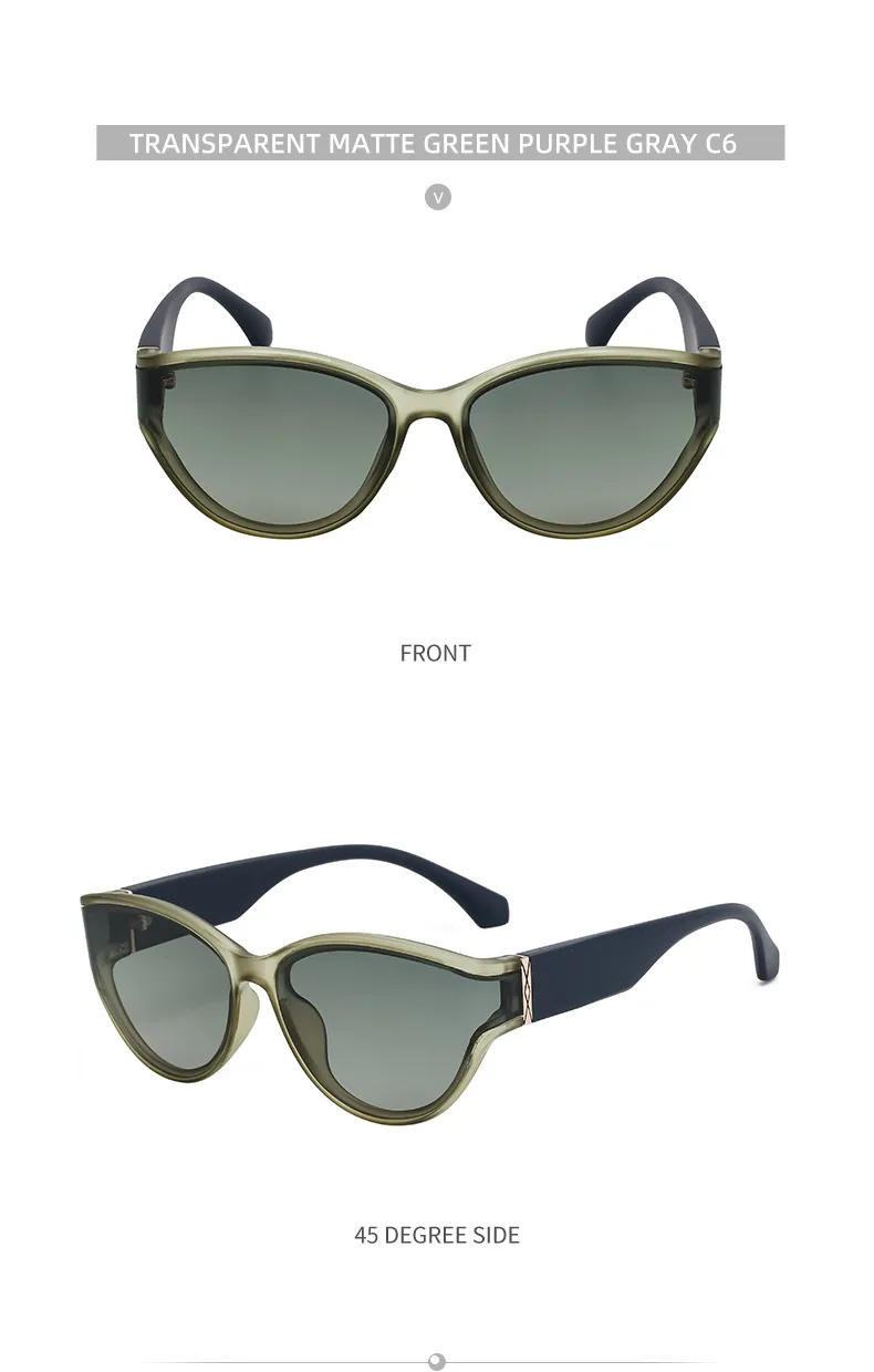 Cat Eye Classic Style Geometric Pc Full Frame Women's Sunglasses display picture 13