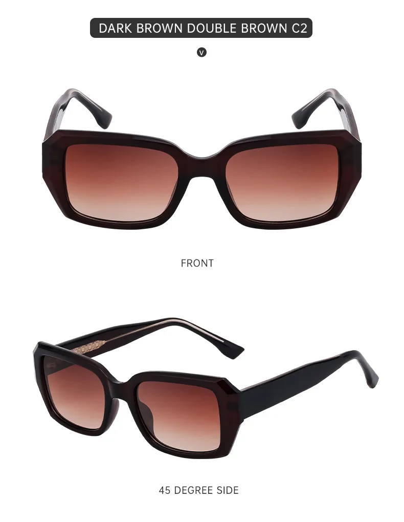 Square Streetwear Commute Solid Color Pc Full Frame Women's Sunglasses display picture 12
