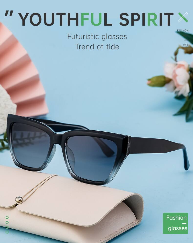 Oeil De Chat Style Vintage Style Classique Couleur Unie Pc Plein Cadre Femmes De Lunettes De Soleil display picture 1