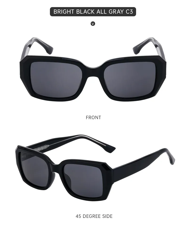 Square Streetwear Commute Solid Color Pc Full Frame Women's Sunglasses display picture 13