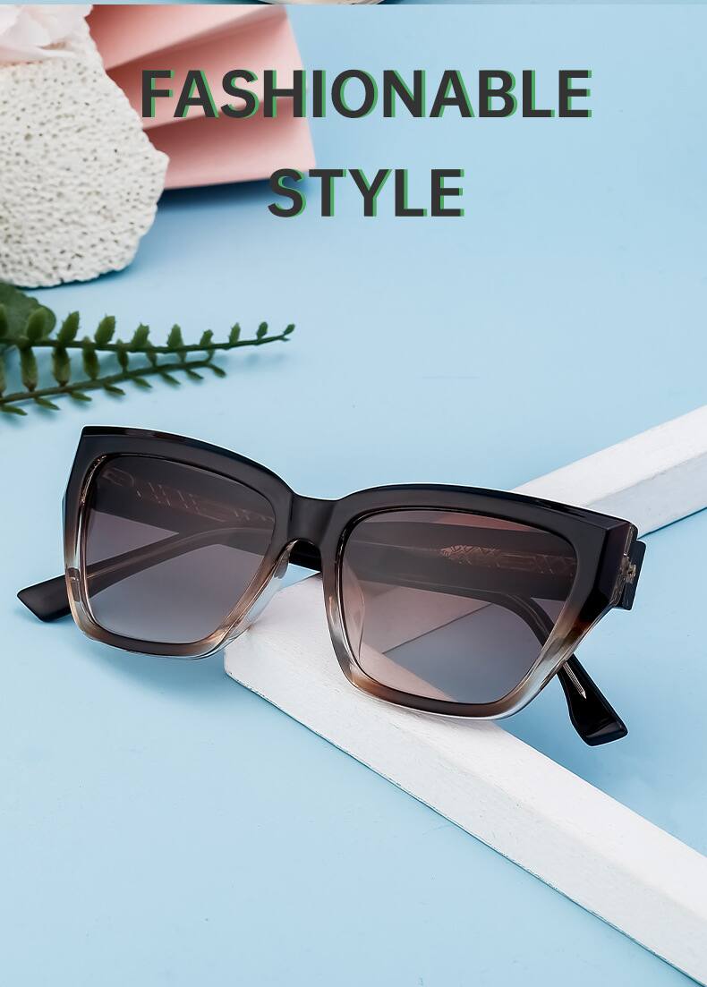 Oeil De Chat Style Vintage Style Classique Couleur Unie Pc Plein Cadre Femmes De Lunettes De Soleil display picture 2
