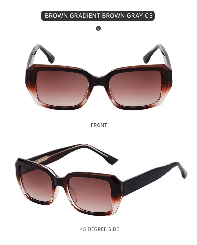Carré Vêtement De Rue Commuer Couleur Unie Pc Plein Cadre Femmes De Lunettes De Soleil display picture 15