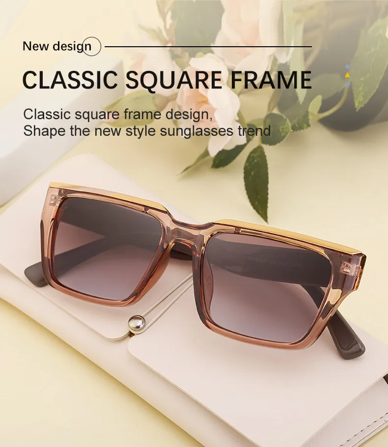 Square Vintage Style Classic Style Geometric Pc Full Frame Women's Sunglasses display picture 2
