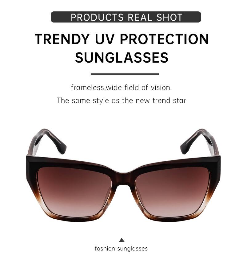 Oeil De Chat Style Vintage Style Classique Couleur Unie Pc Plein Cadre Femmes De Lunettes De Soleil display picture 6