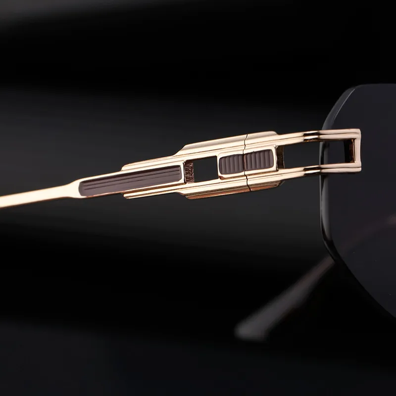 Square Retro Classic Style Geometric Pc Frameless Men's Sunglasses display picture 4