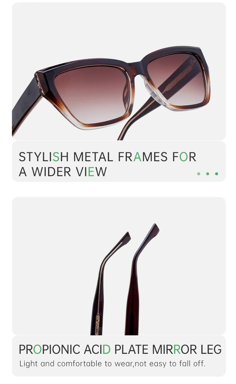 Oeil De Chat Style Vintage Style Classique Couleur Unie Pc Plein Cadre Femmes De Lunettes De Soleil display picture 7