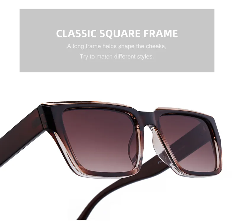 Square Vintage Style Classic Style Geometric Pc Full Frame Women's Sunglasses display picture 7